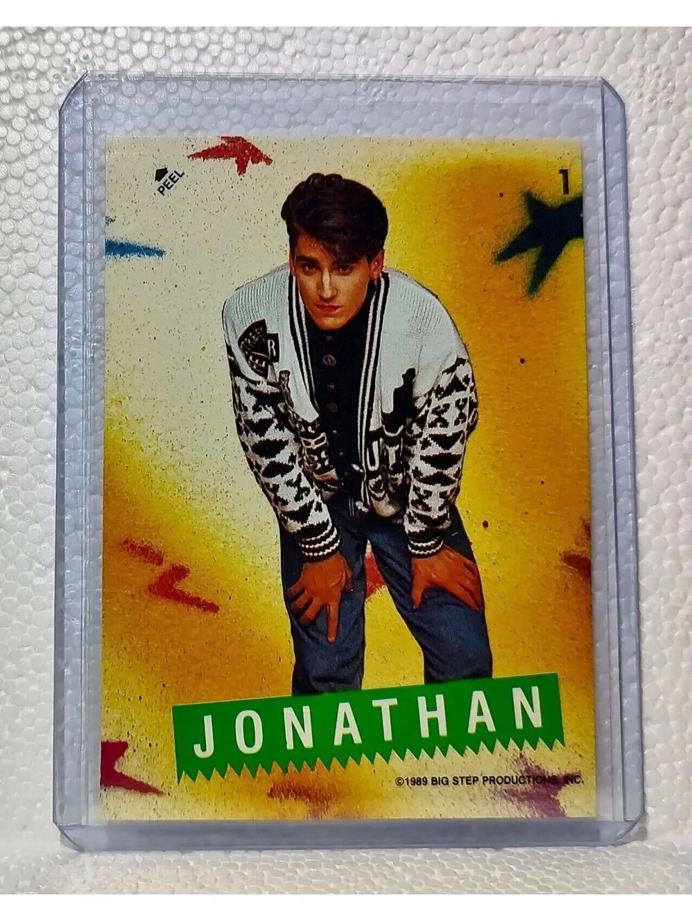 Jonathan 1989 New Kids on the Block #1 Sticker Trading Card